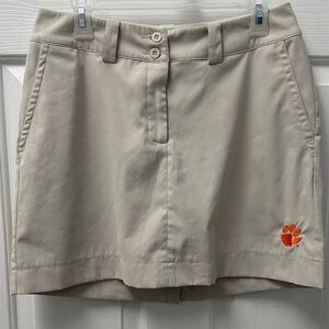 Nike Golf Tour Performance Dr Fit Beige Skort Clemson Tigers